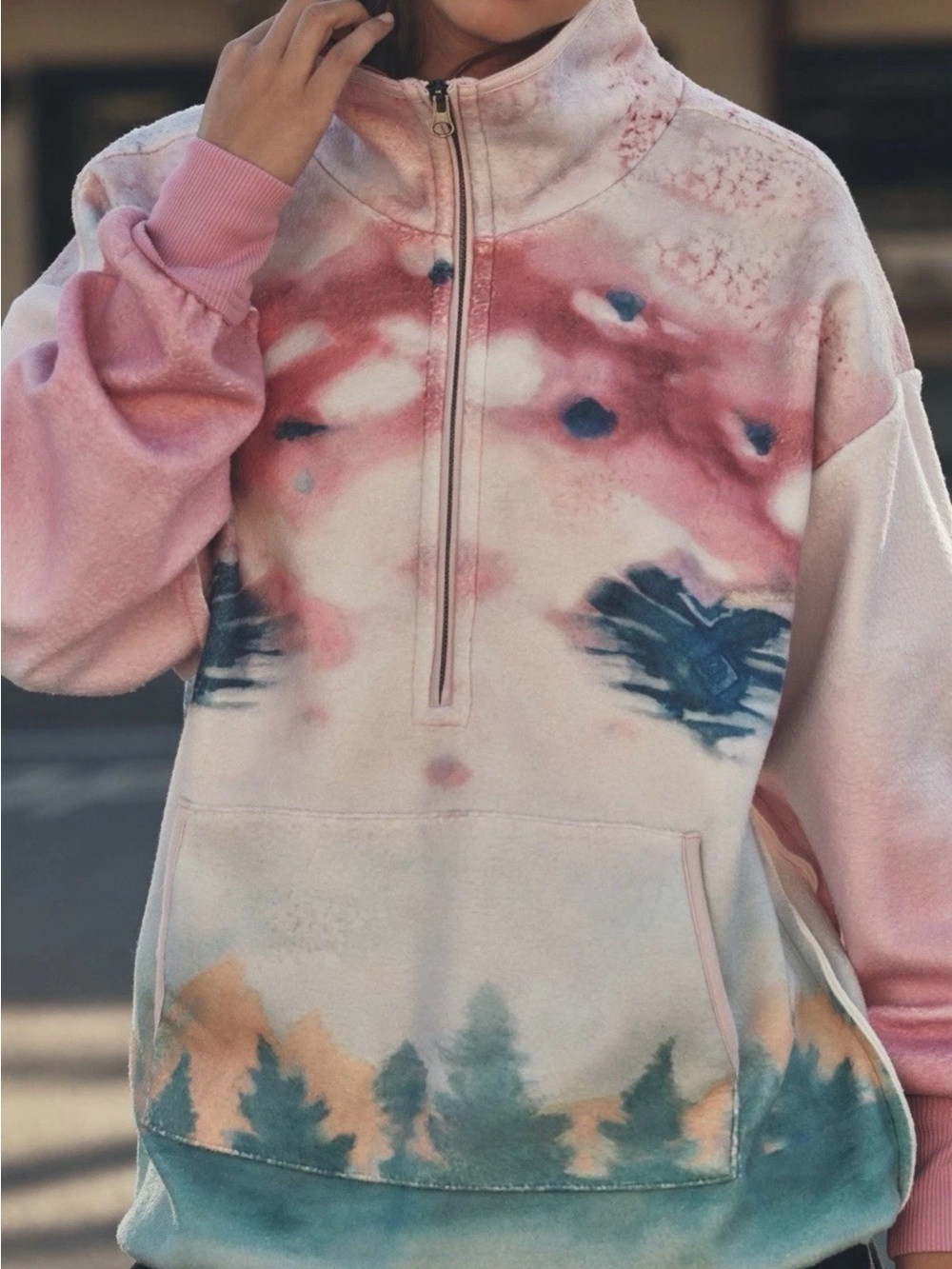 Pilcro for Anthropologie Half Zip Pullover Sweatshirt - Picture 3 of 12